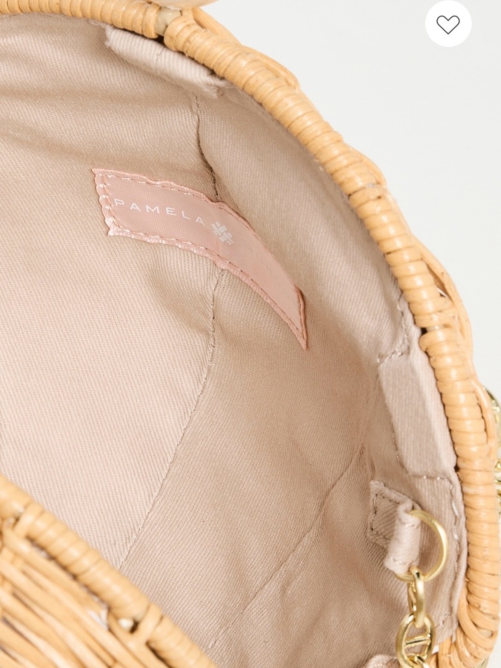 Pamela Munson The Pearl Woven Pearl-Accent Shell Bag in Natural - Picture 3 of 3
